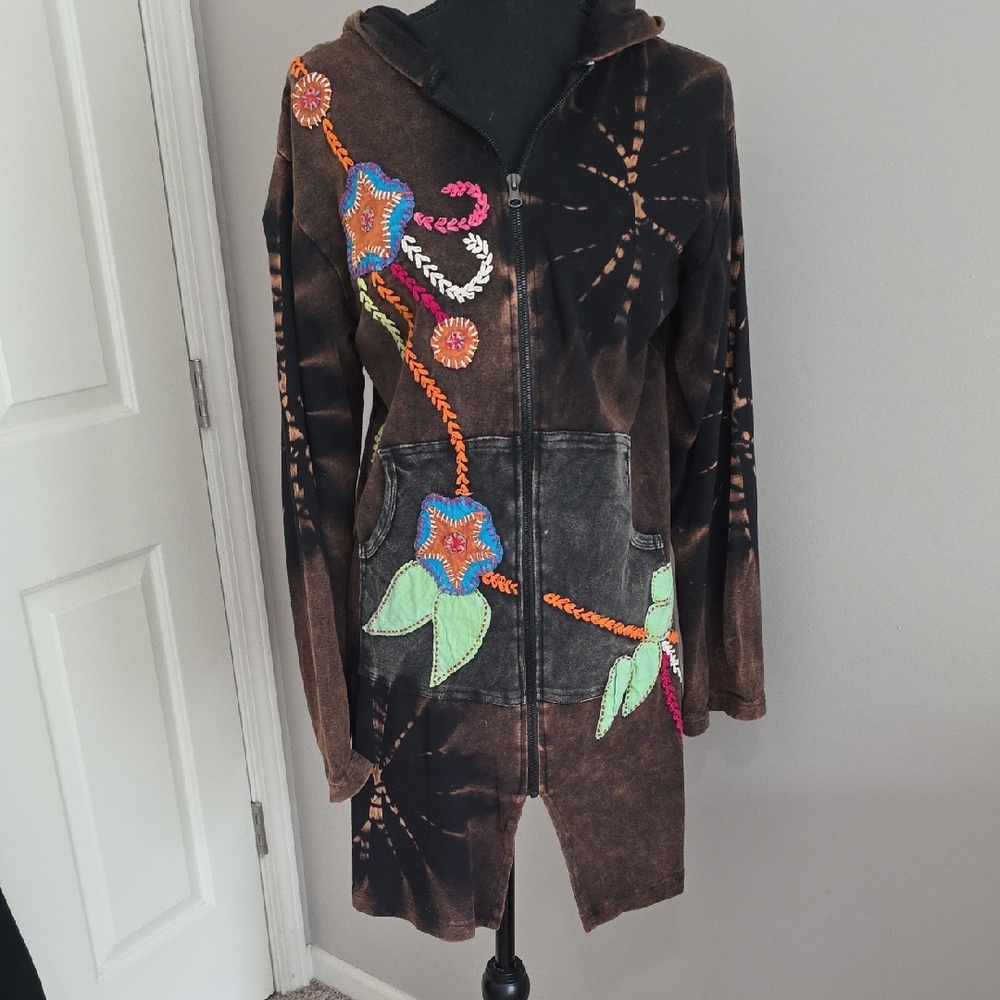 Rising International Brown Embroidered Jacket